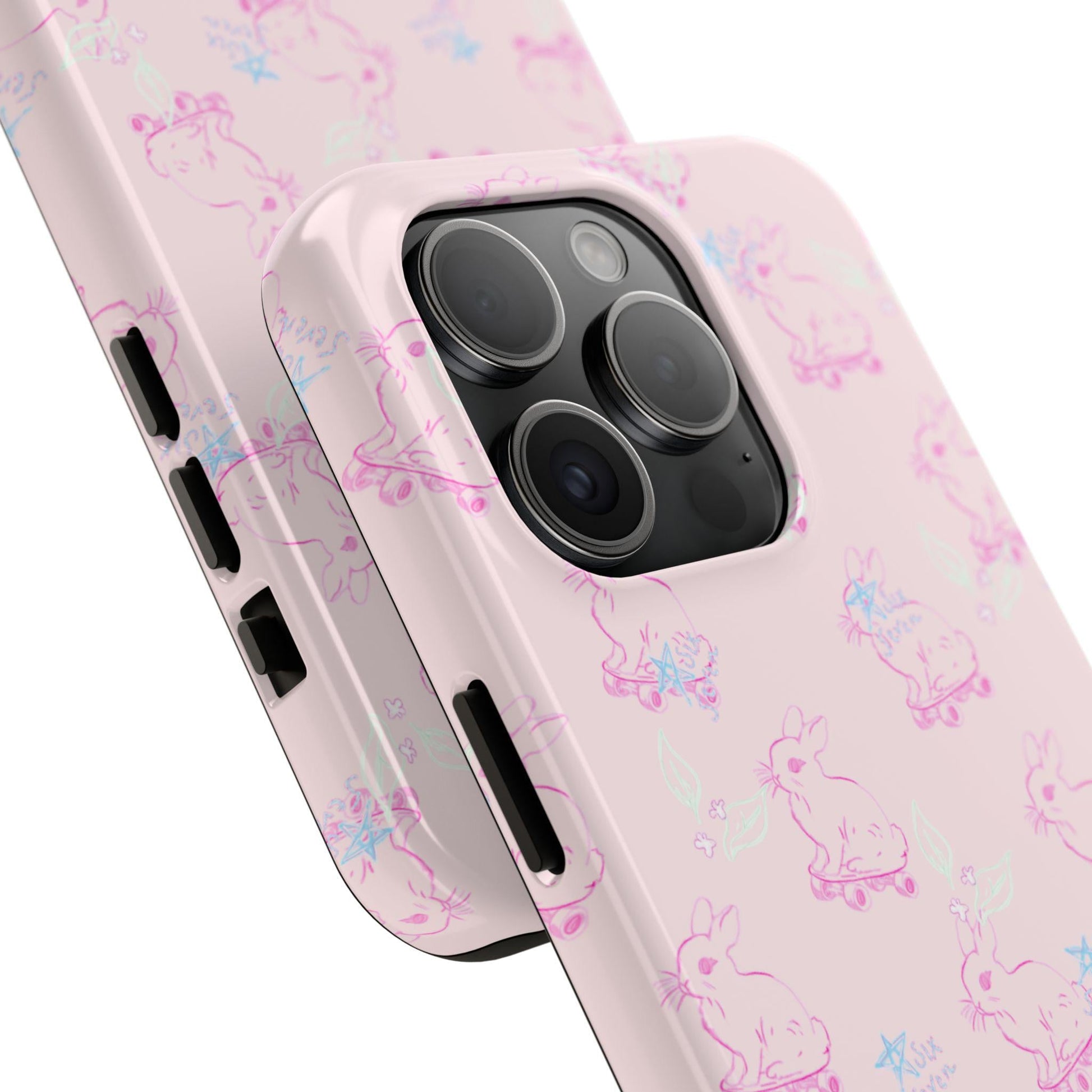 Rolling Rabbit Whimsical Girly Valentine Phone Case