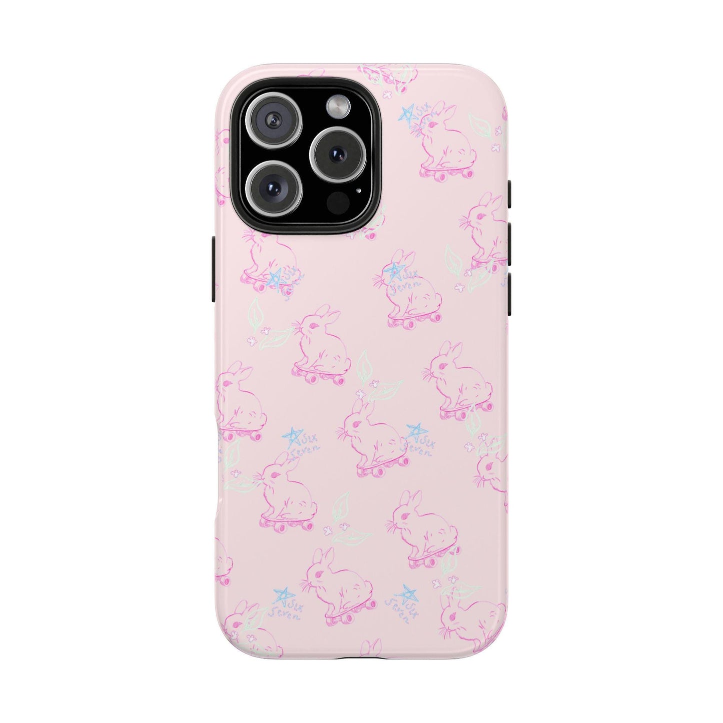 Rolling Rabbit Whimsical Girly Valentine Phone Case