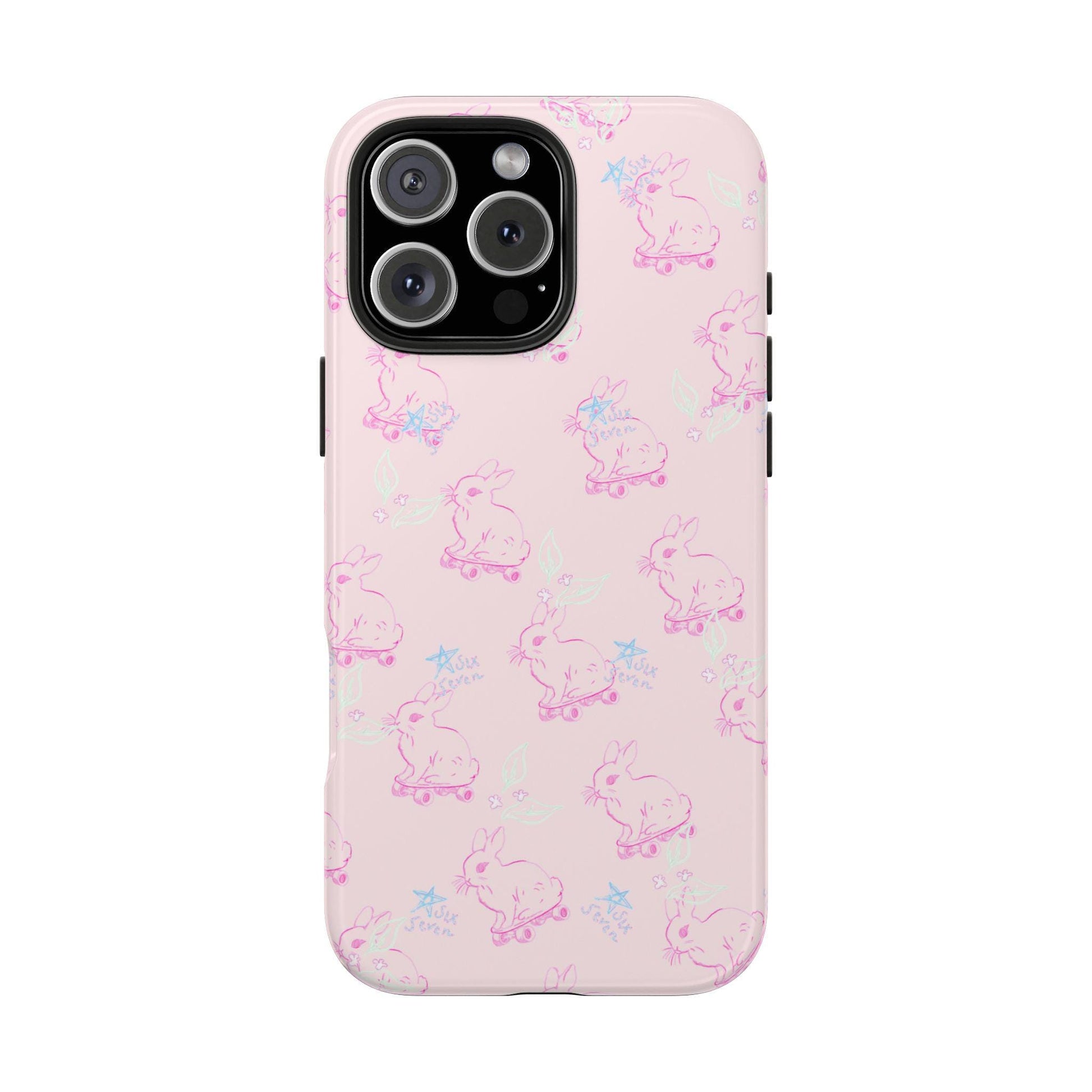 Rolling Rabbit Whimsical Girly Valentine Phone Case