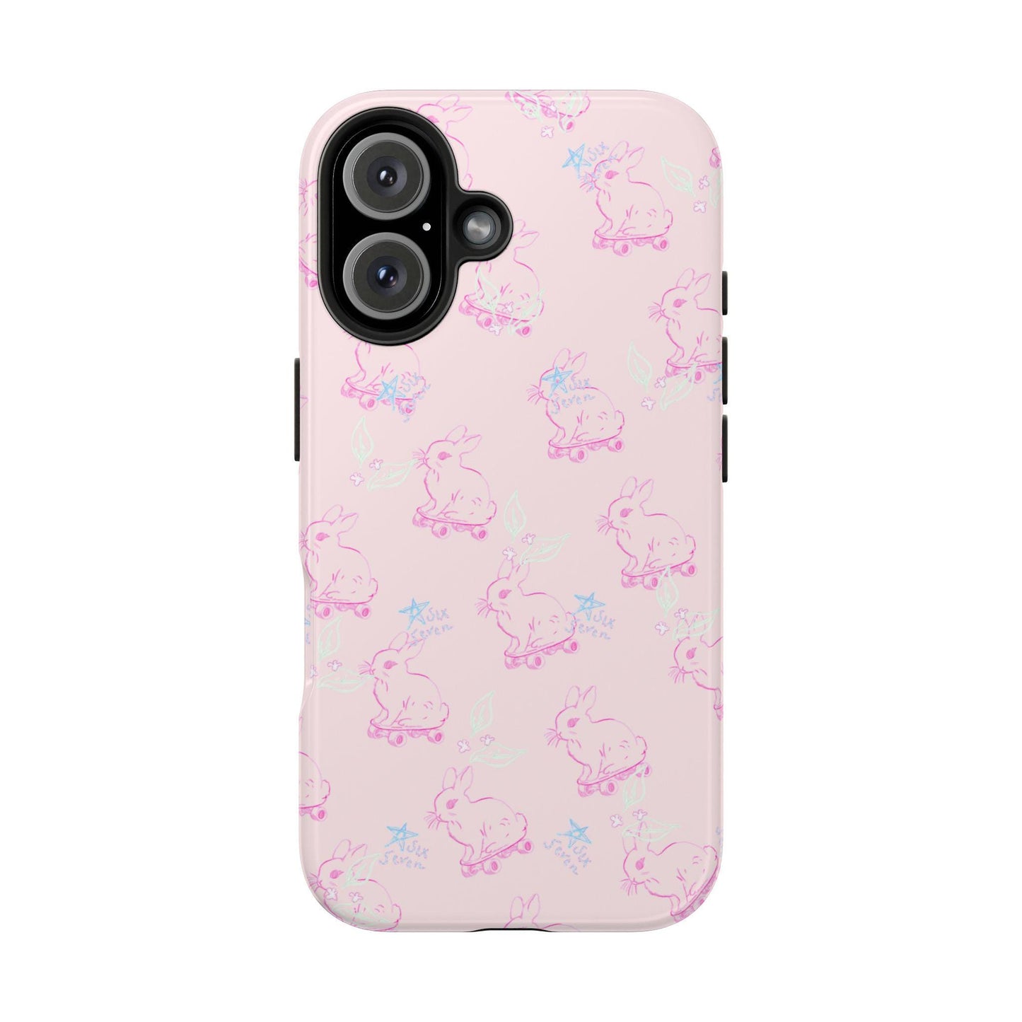 Rolling Rabbit Whimsical Girly Valentine Phone Case