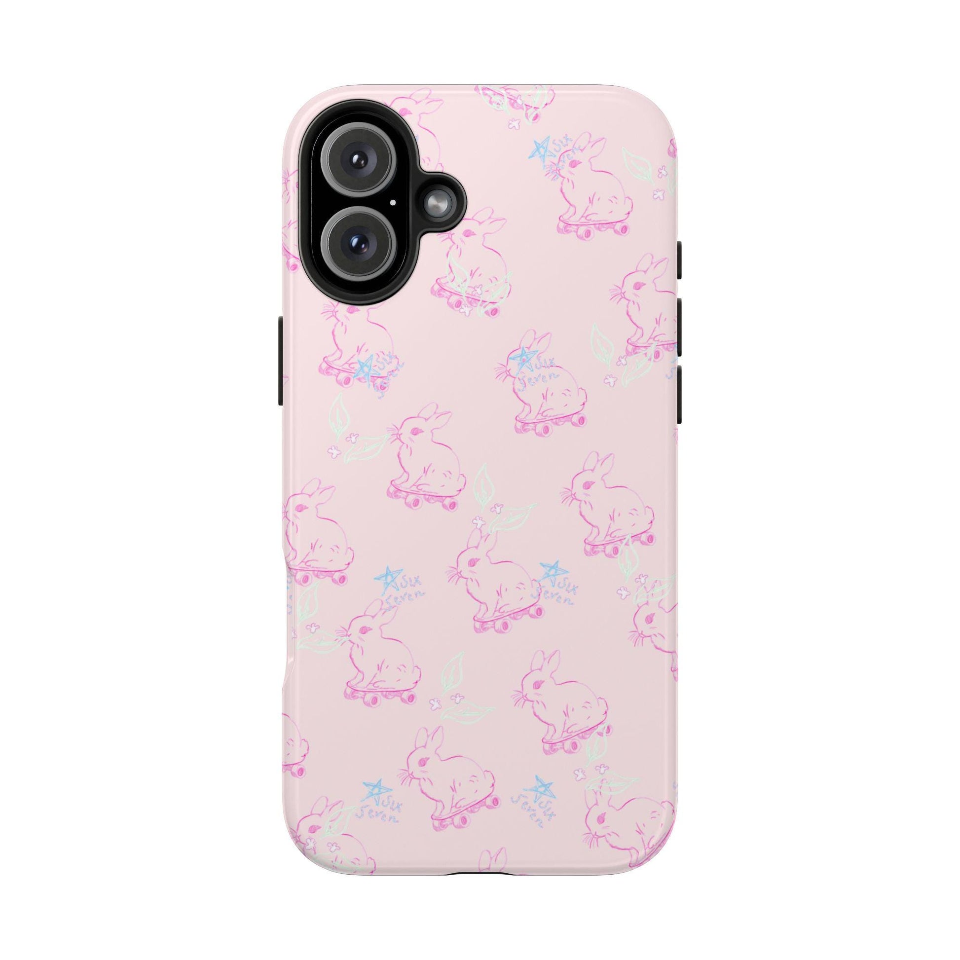 Rolling Rabbit Whimsical Girly Valentine Phone Case