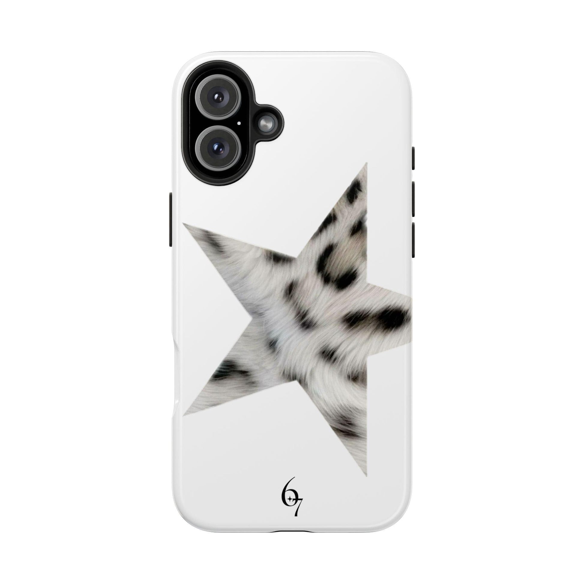 LIGHT MODE: Snow Leopard Star Girl Luxury Aesthetic Phone Case