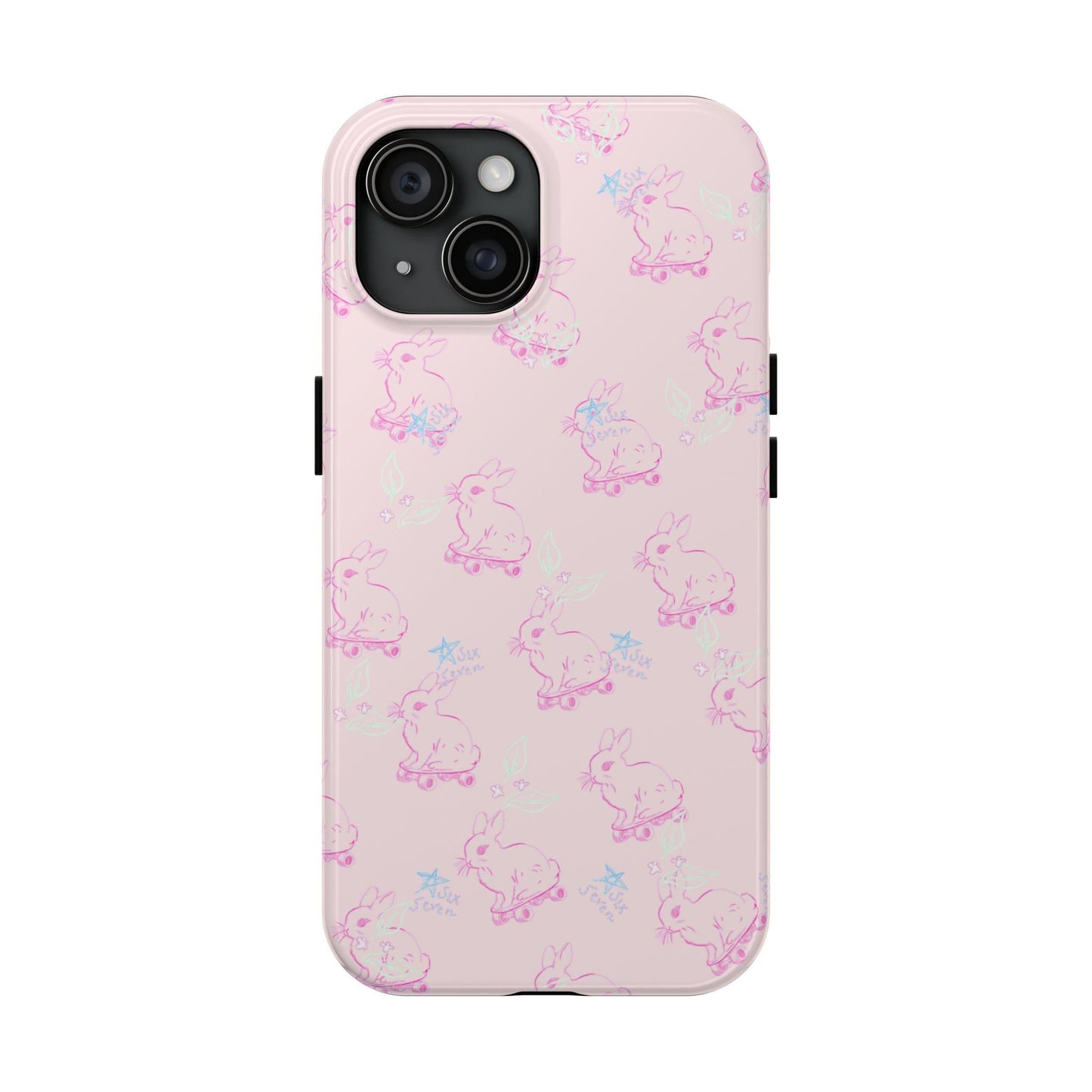 Rolling Rabbit Whimsical Girly Valentine Phone Case