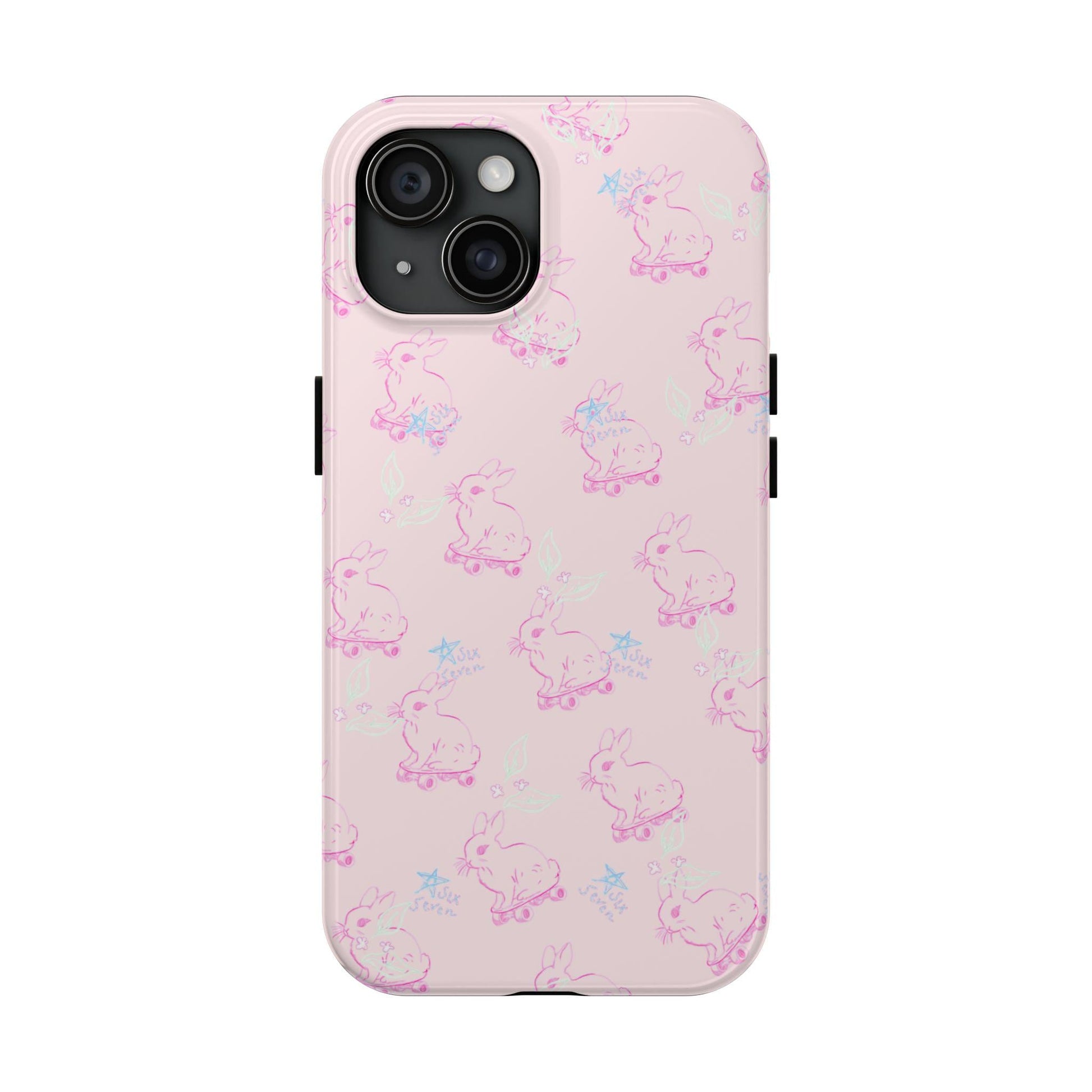 Rolling Rabbit Whimsical Girly Valentine Phone Case