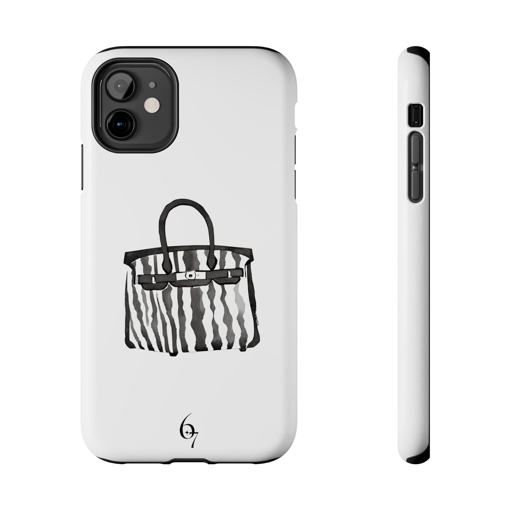 Zebra Birkin Mommy Aesthetic Luxury Trendy Protective Phone Case