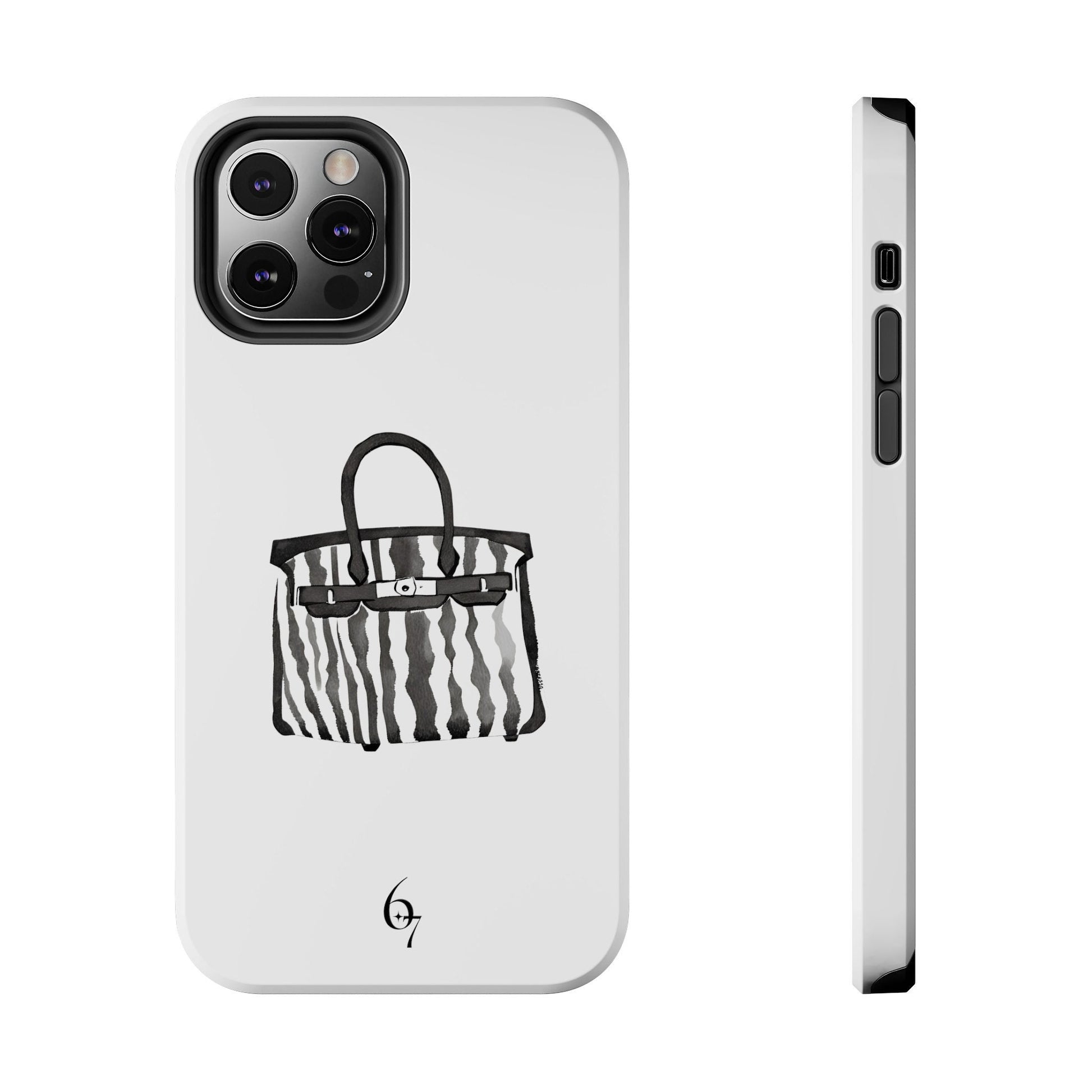Zebra Birkin Mommy Aesthetic Luxury Trendy Protective Phone Case